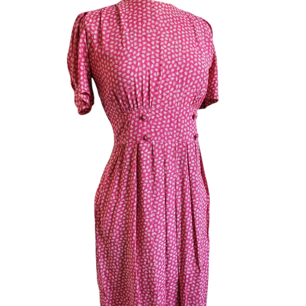 Vintage Karin Stevens Pink Maxi Dress Size 8